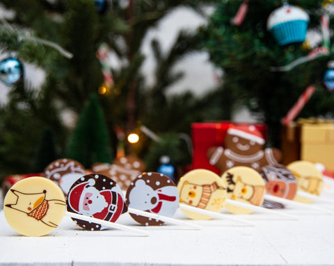 Christmas-themed Chocolate Lollipop