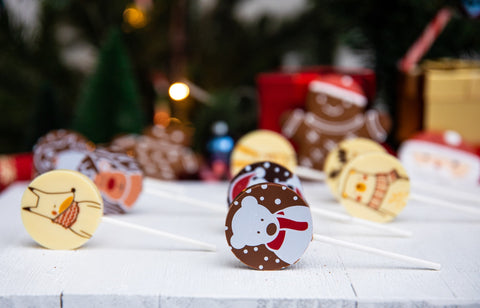 Christmas-themed Chocolate Lollipop