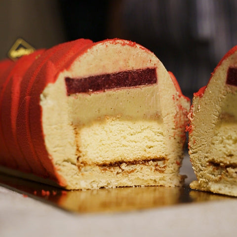 Pistachio Raspberry Bûche