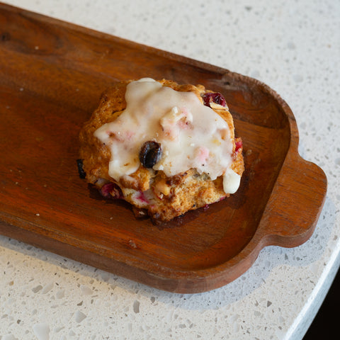 Raspberry white chocolate Scone